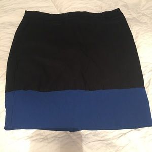 Blue and black skirt